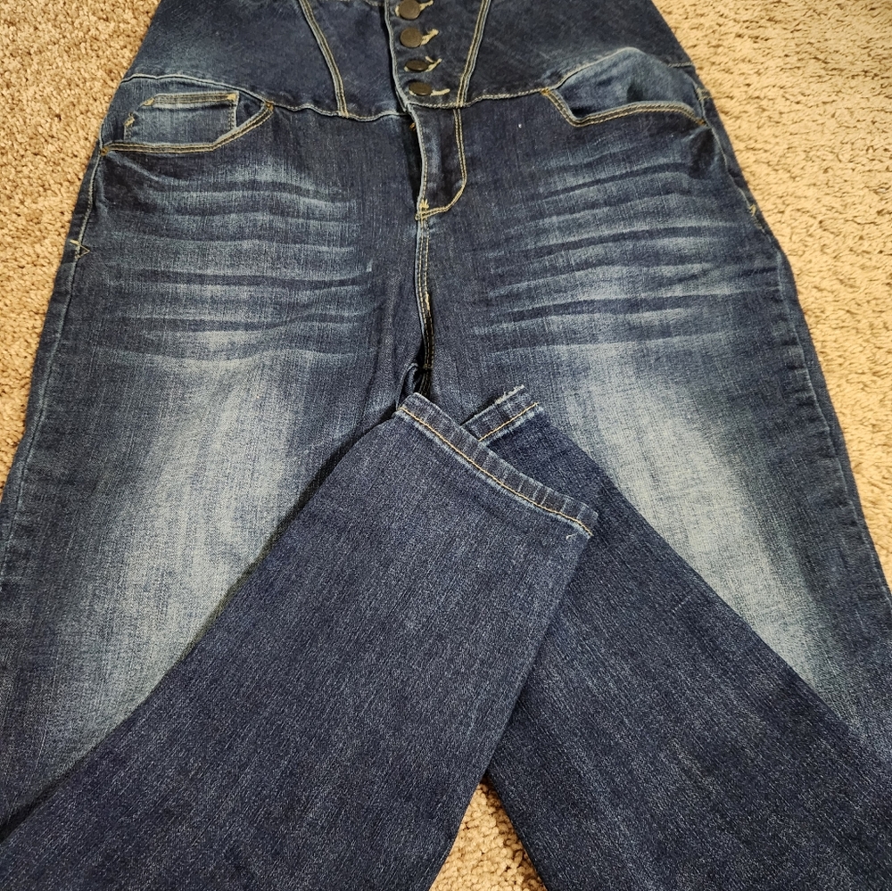 Secrets By David Vered Denim Jeans. Shy Hogh Narrow Waist. Womens Size 11 / 12